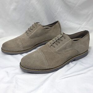 ALPINE SWISS ASTON MENS 13 LACE UP SUEDE OXFORDS GREY IN GUC GENUINE LEATHER